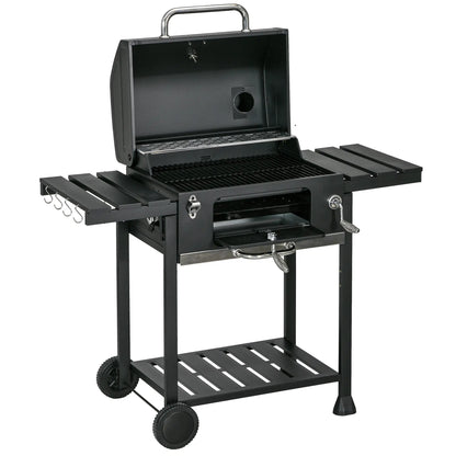 Outsunny Adjustable Charcoal Pan BBQ