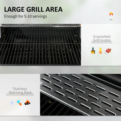 Outsunny Adjustable Charcoal Pan BBQ
