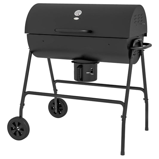 Outsunny Steel Barrel Charcoal BBQ
