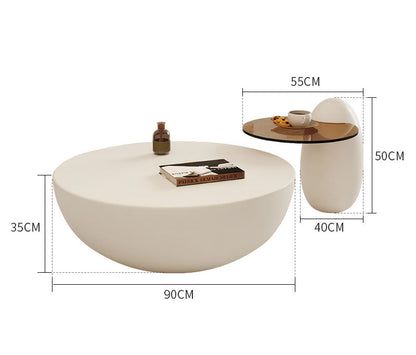 Oliver Marble Coffee Table, White｜ DC Concept