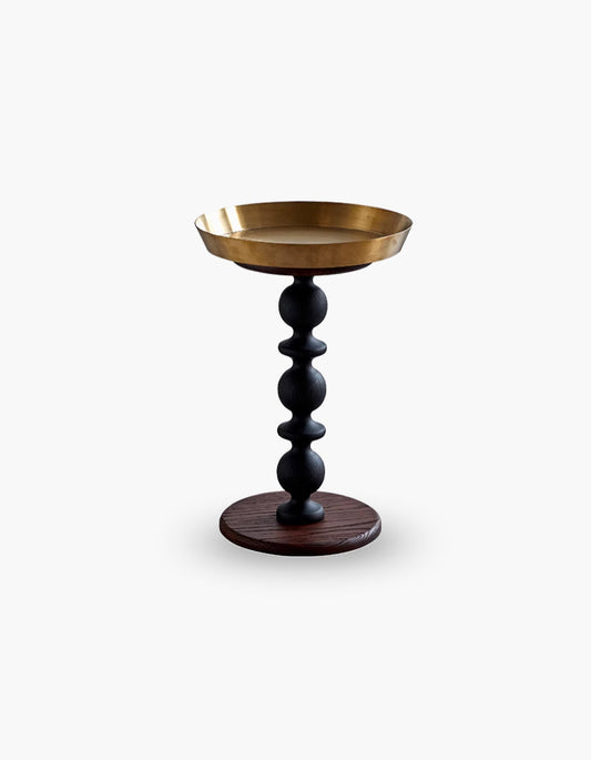 Cosmo Round Side Table With Gold Tray｜ DC Concept