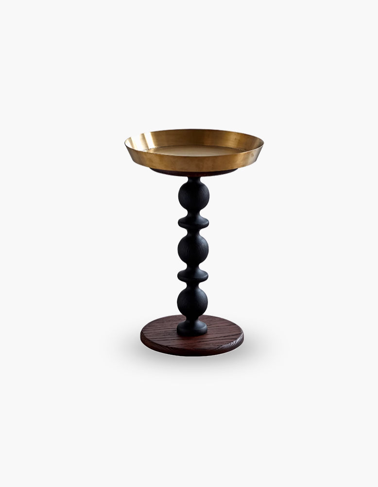 Cosmo Round Side Table With Gold Tray-DC Concept-DC Concept