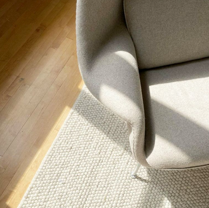 Womb Style Chair & Ottoman In Premium Velvet or Cashmere, Dark Blue｜ DC Concept