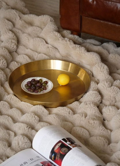 Cosmo Round Side Table With Gold Tray-DC Concept-DC Concept