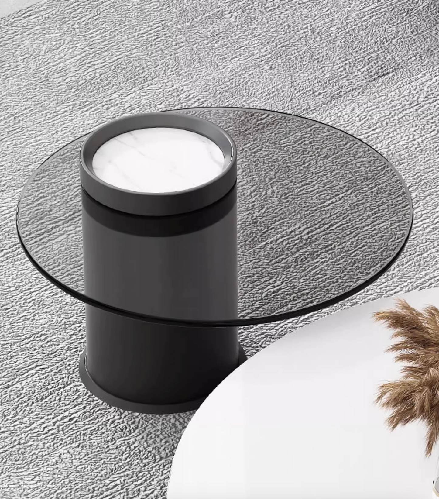 Mosaic Round Nesting Coffee Table Set With Seat Pad｜ DC Concept