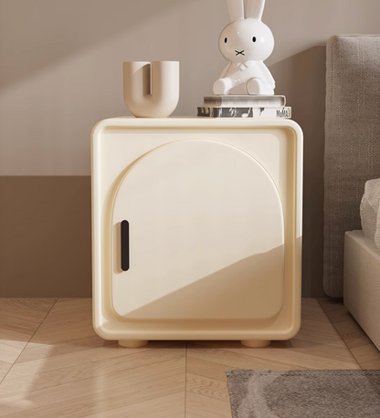 Sunset Serenade Bedside Table, White｜ DC Concept