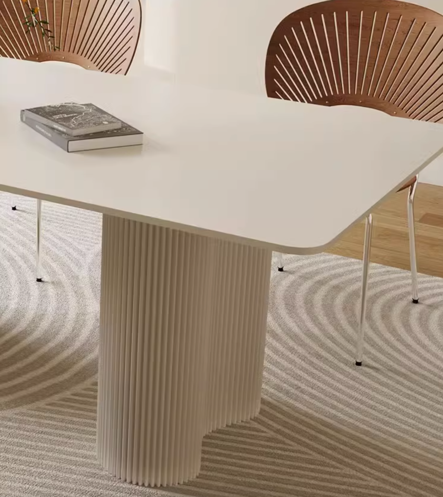 Aiden White Dining Table, Sintered Stone｜ DC Concept