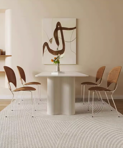 Aiden White Dining Table, Sintered Stone｜ DC Concept