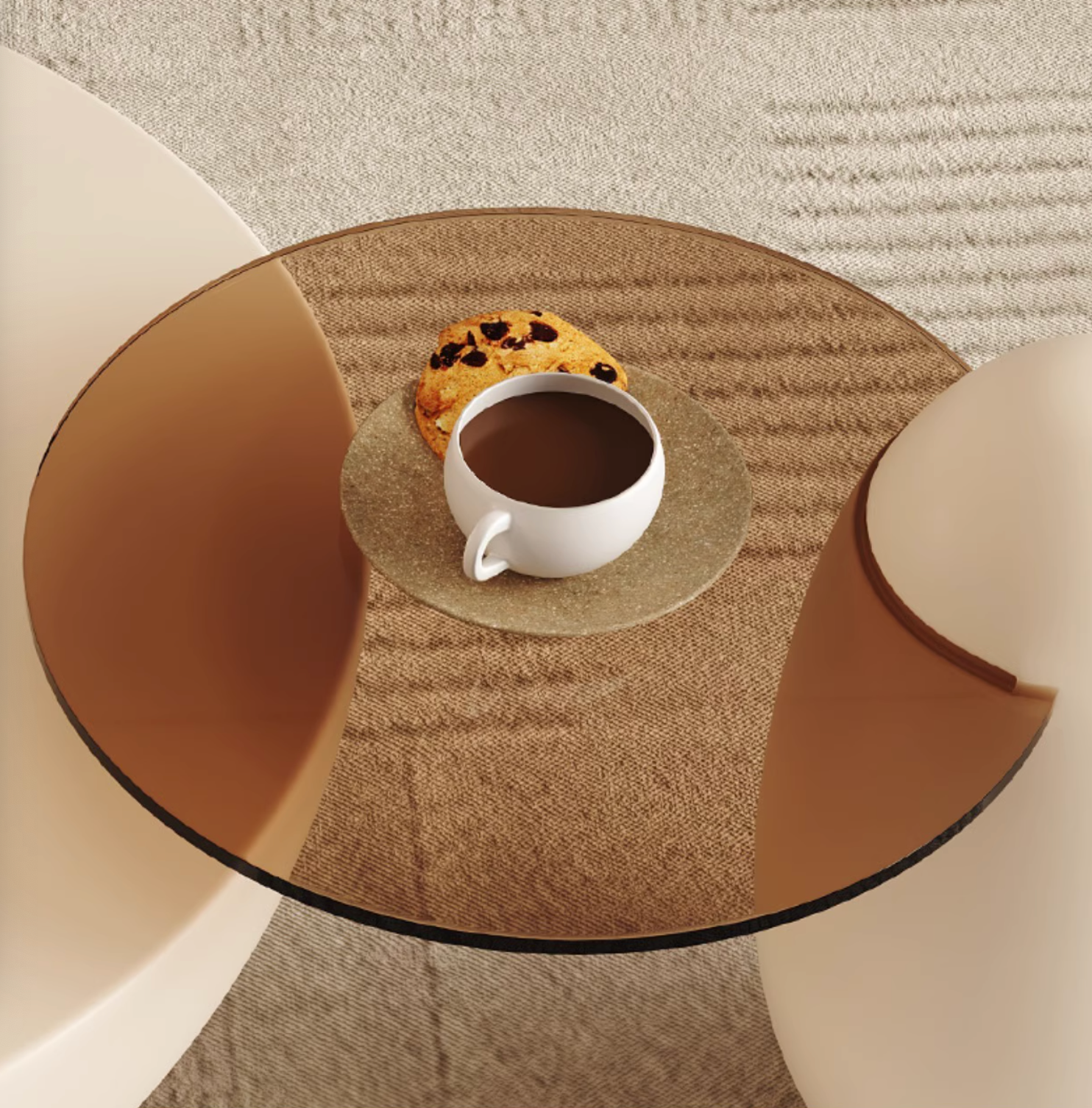 Oliver Marble Coffee Table, White｜ DC Concept