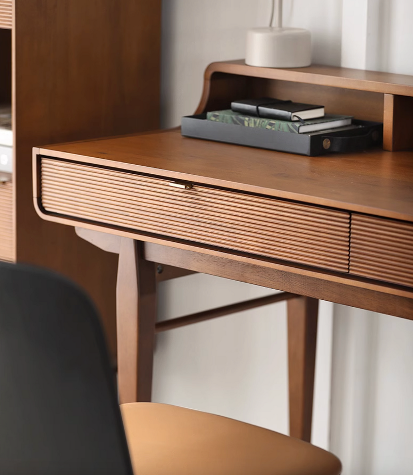 Moran Carved Office Desk, Solid Wood-DC Concept-DC Concept