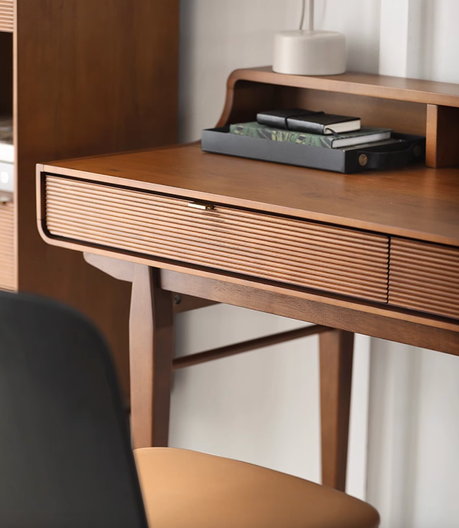 Moran Carved Office Desk, Solid Wood-DC Concept-DC Concept