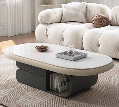 Freda Coffee Table, Milky White｜ DC Concept