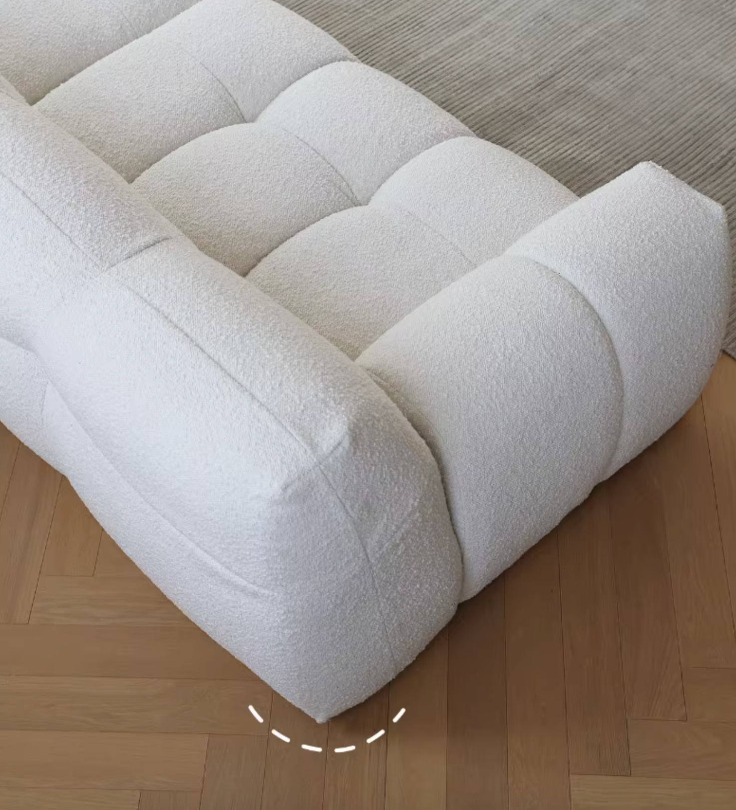 Cora Three Seater Sofa, Boucle-DC Concept-DC Concept