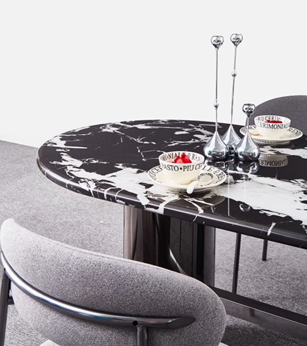 Meroy Dining Table, Marble