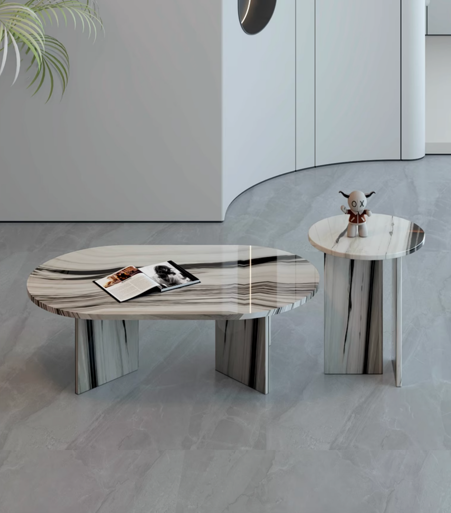 Goliah Coffee Table Set, Marble