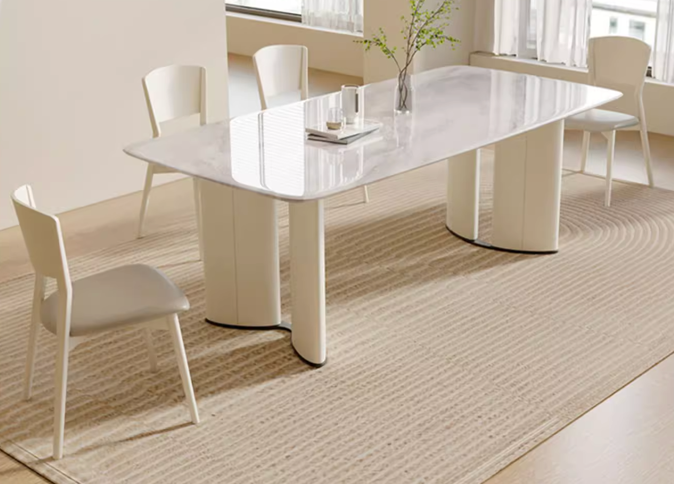 Felicia Dining Table, Marble