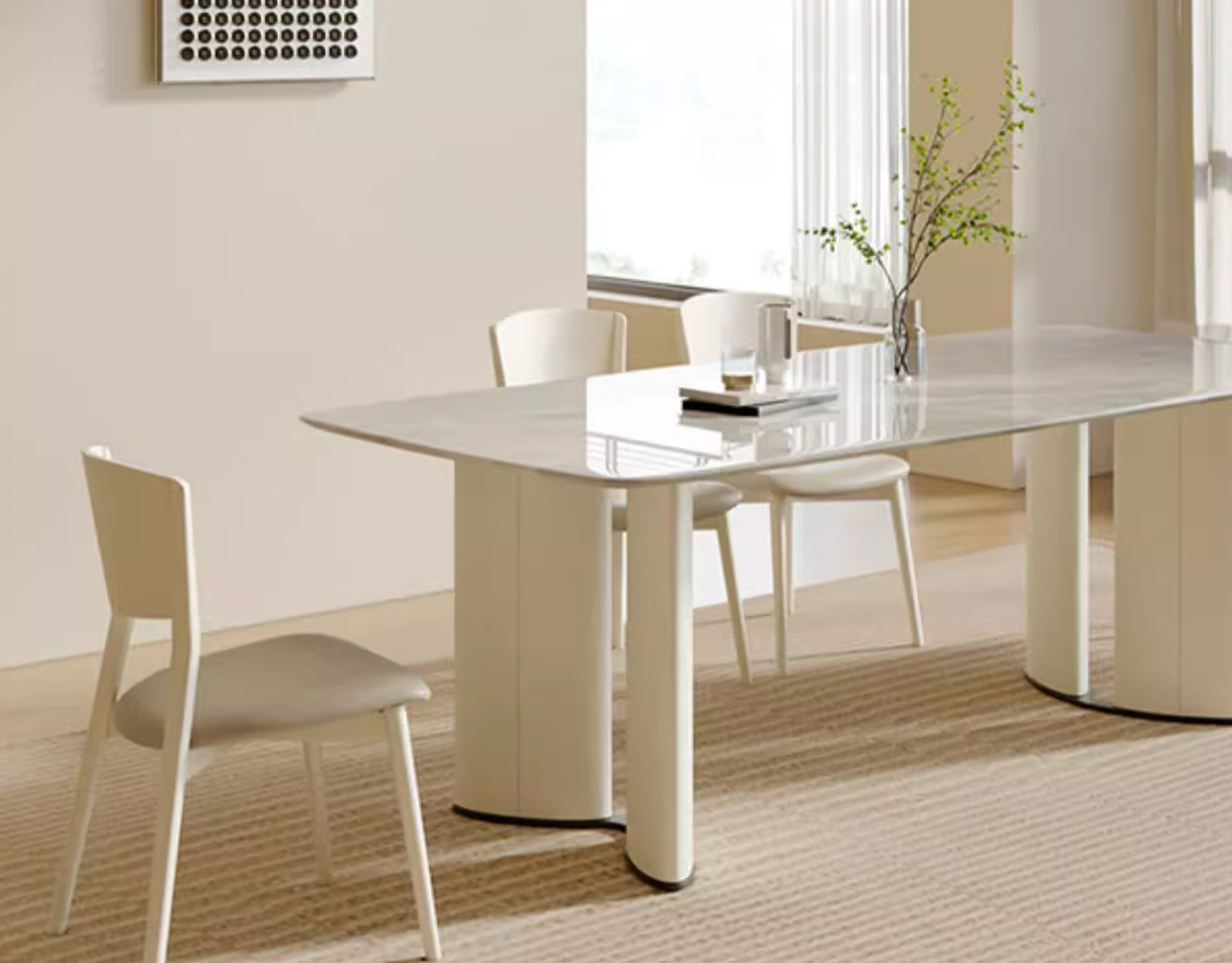 Felicia Dining Table, Marble
