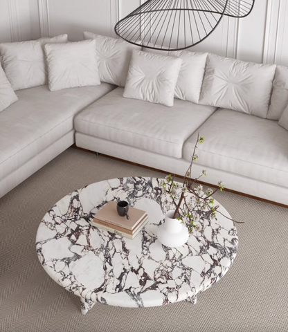 Leanna Coffee Table, Marble - 80cm (for display)