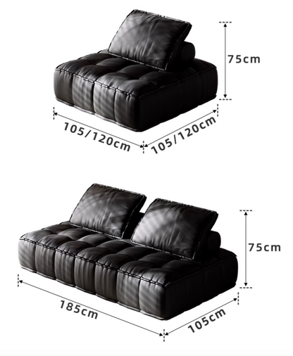 Lani Armchair, Two Seater Sofa, Leather