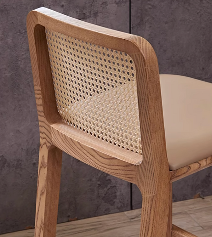 Ethan Rattan Barstool, Wood