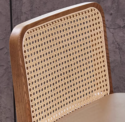 Ethan Rattan Barstool, Wood