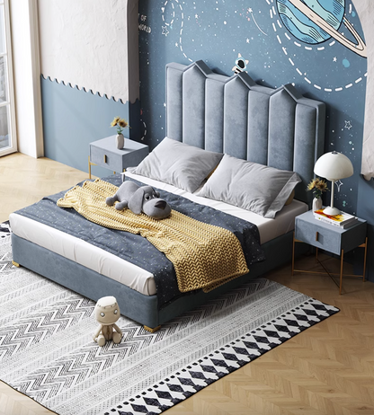 Baber Style King Size / Super King Size Bed, Velvet