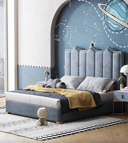 Baber Style King Size / Super King Size Bed, Velvet