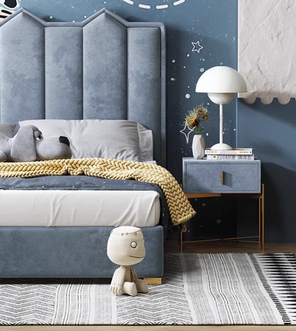 Baber Style King Size / Super King Size Bed, Velvet