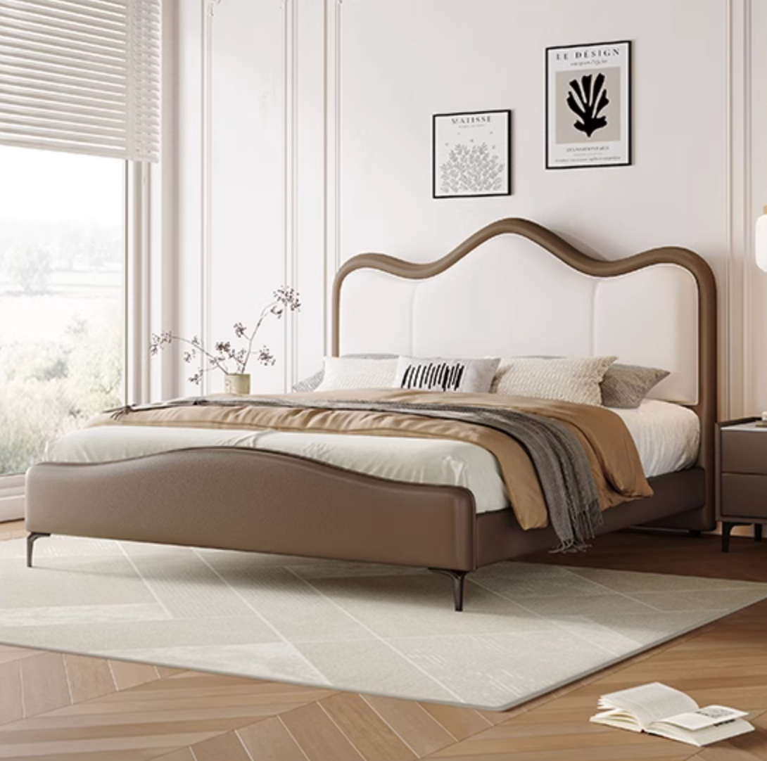 Badham King Size / Super King Size Bed, Leather