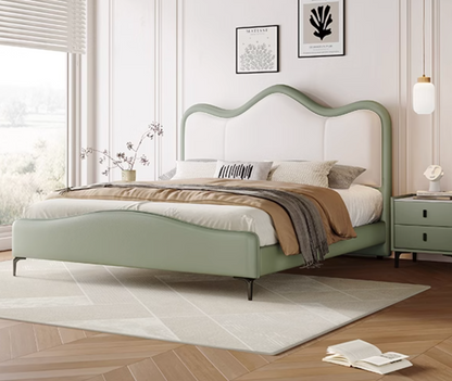 Badham King Size / Super King Size Bed, Leather