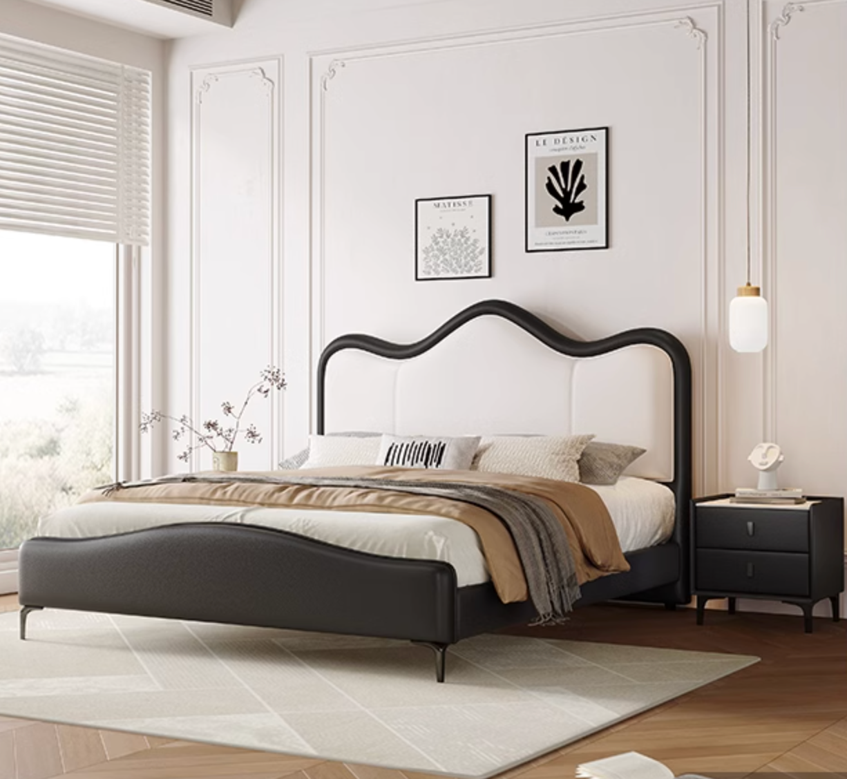 Badham King Size / Super King Size Bed, Leather
