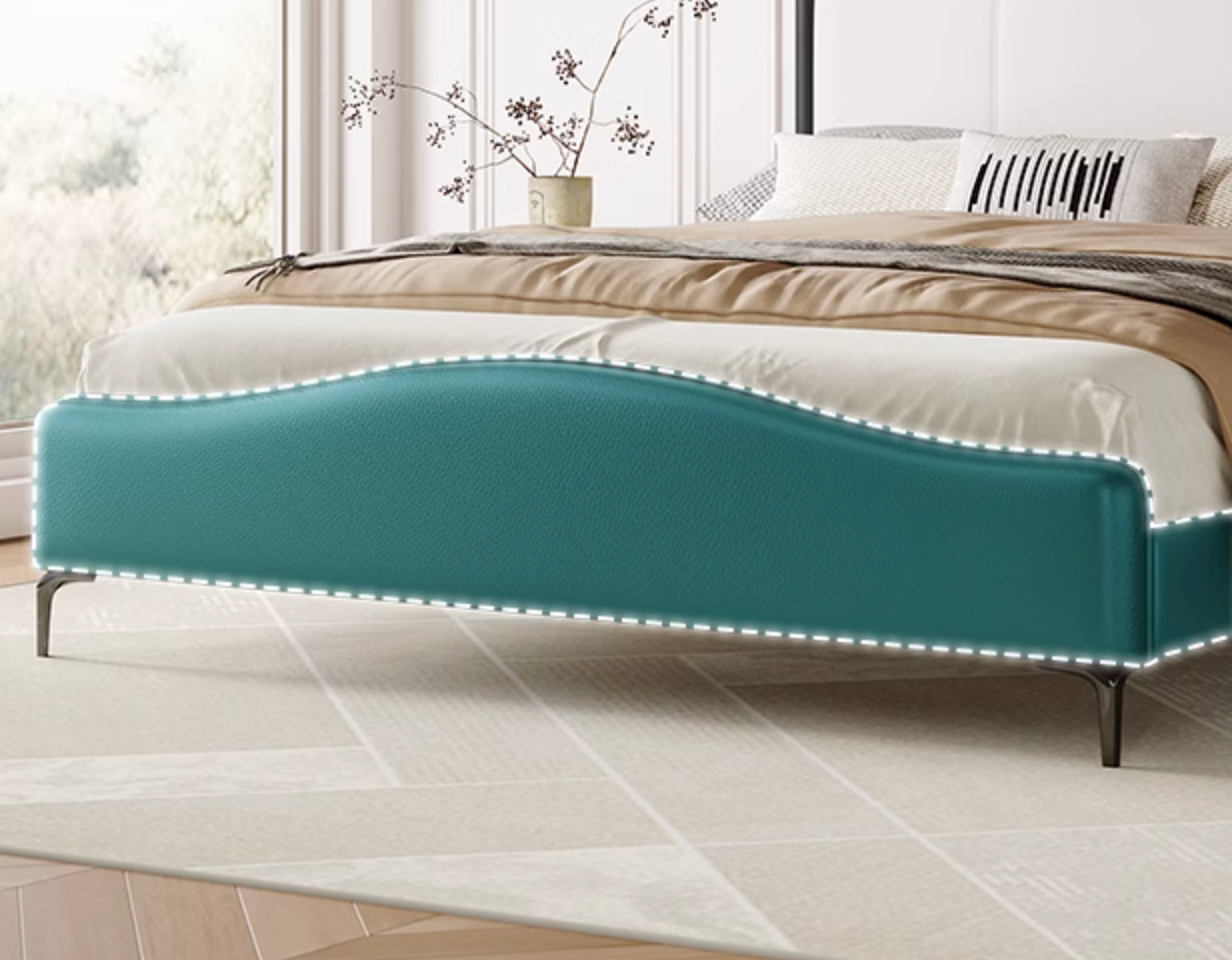 Badham King Size / Super King Size Bed, Leather
