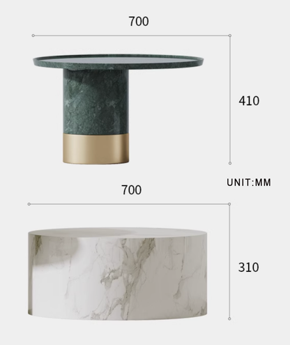 Bain Coffee Table Set, Marble