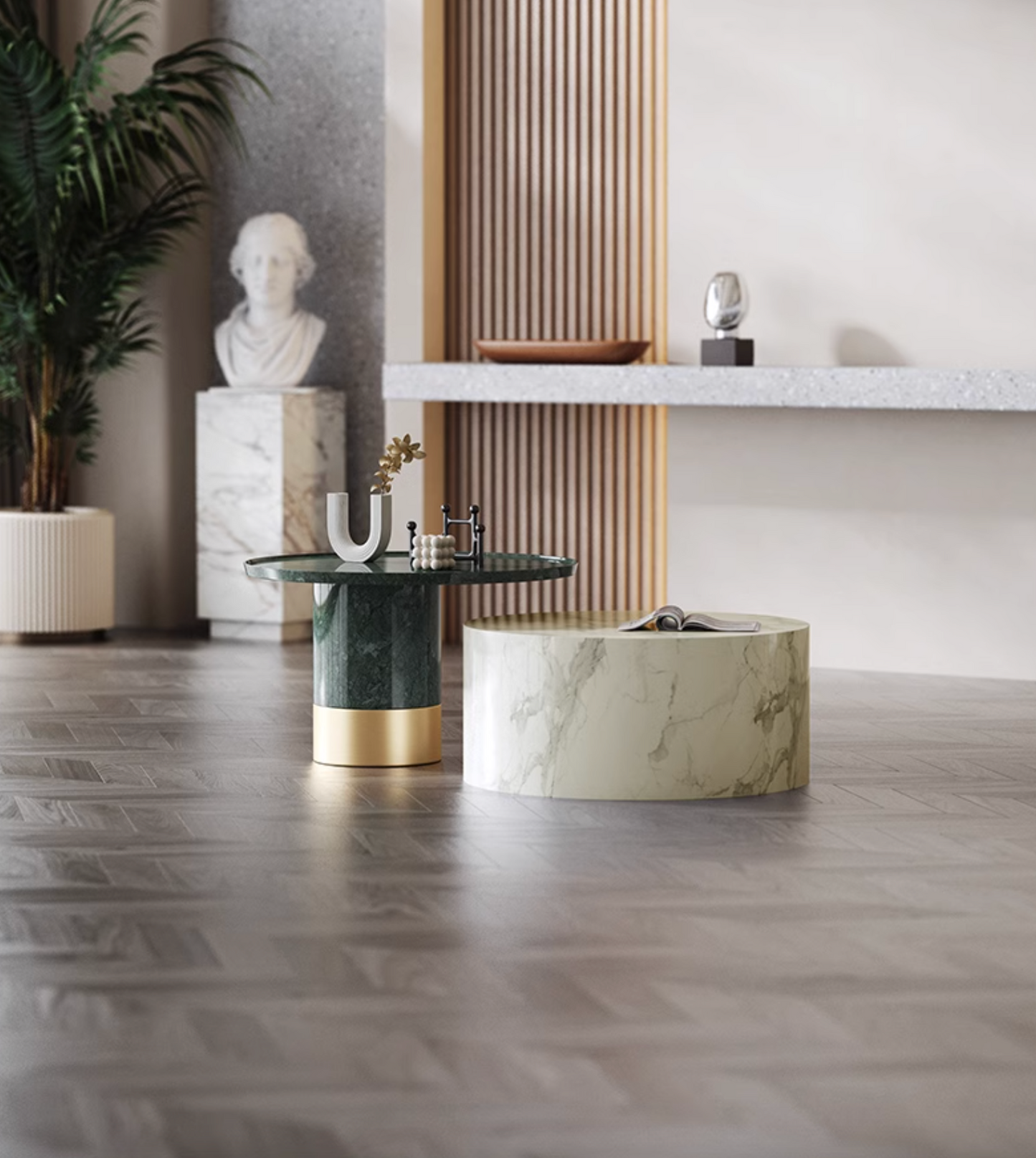 Bain Coffee Table Set, Marble