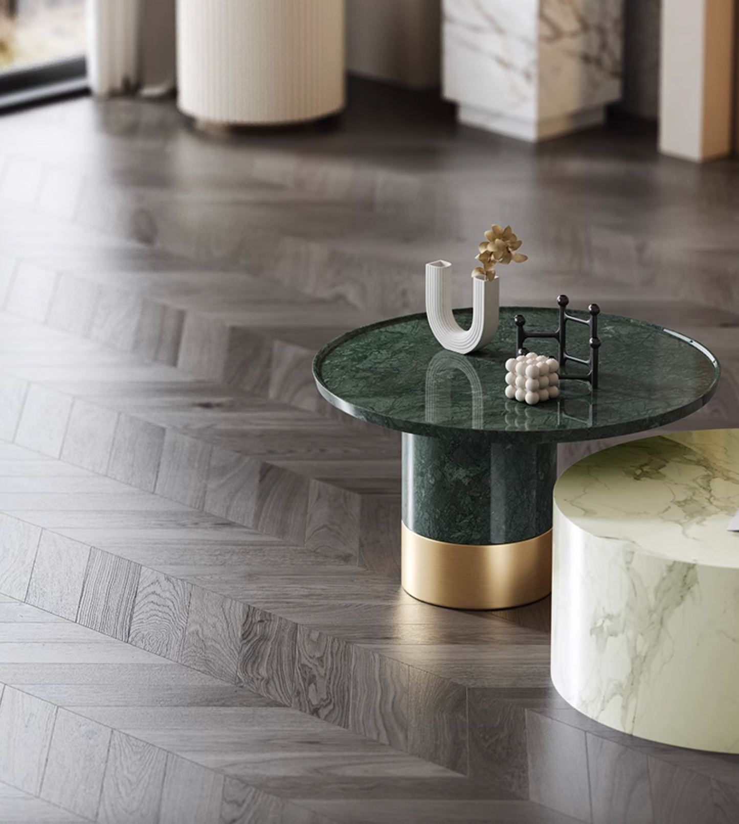 Bain Coffee Table Set, Marble