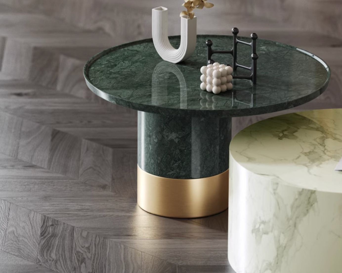 Bain Coffee Table Set, Marble