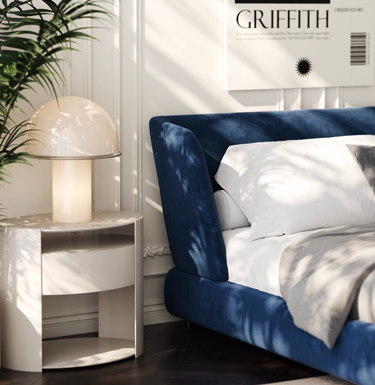 Baffin Super King Size Bed, Velvet