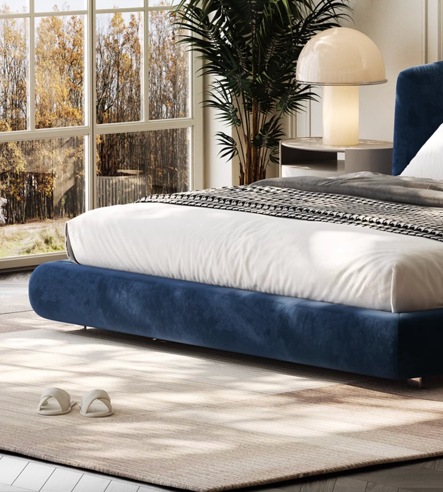 Baffin Super King Size Bed, Velvet