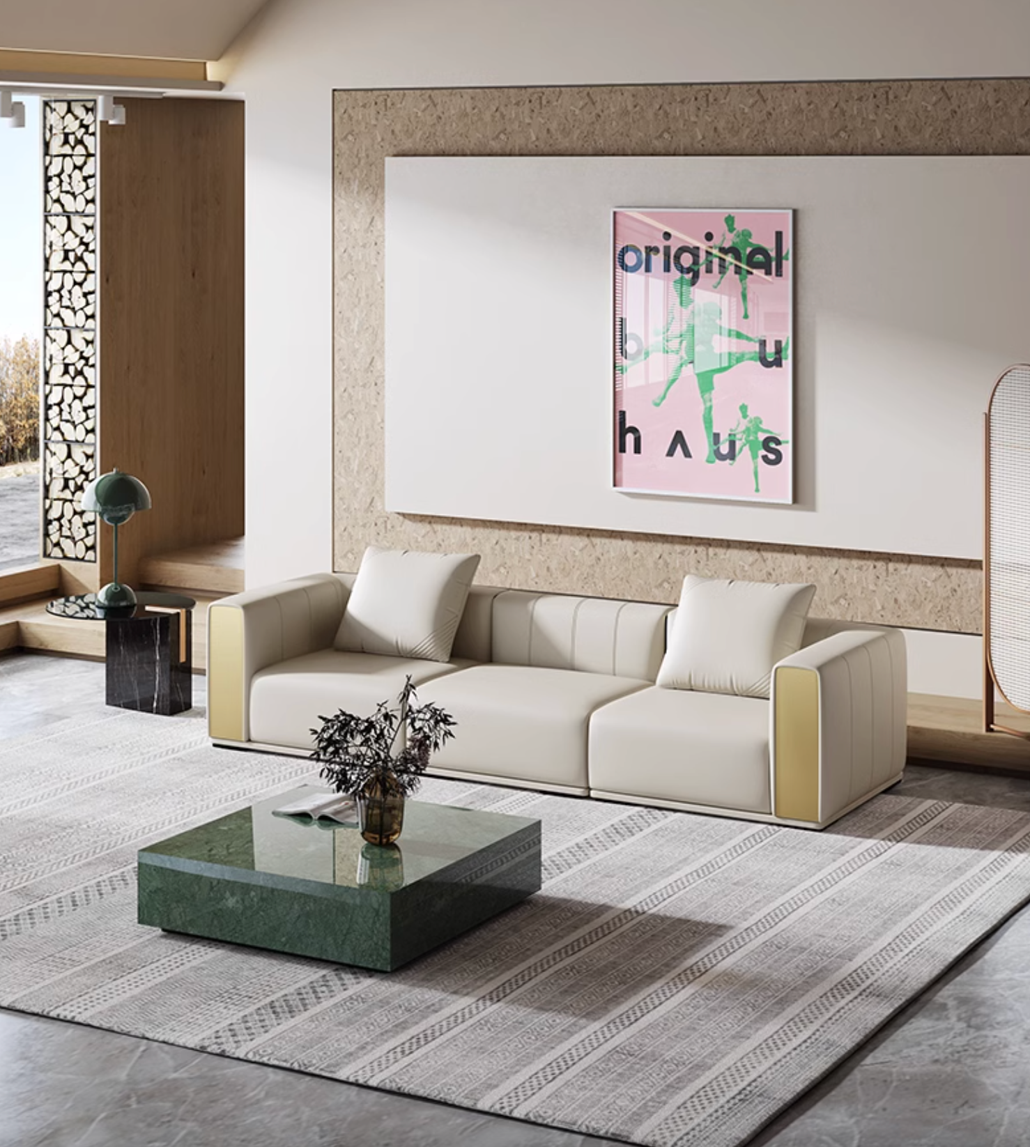 Daly Three Seater Sofa, Real Leather-DC Concept-DC Concept