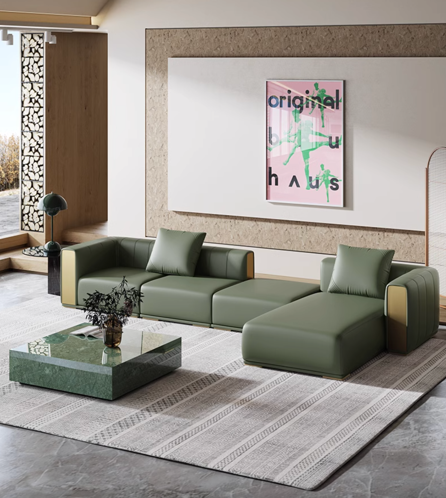 Daly Three Seater Sofa, Real Leather-DC Concept-DC Concept