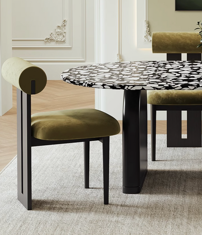 Eaton Dining Table, Black Terrazzo