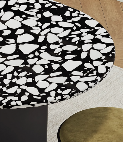 Eaton Dining Table, Black Terrazzo