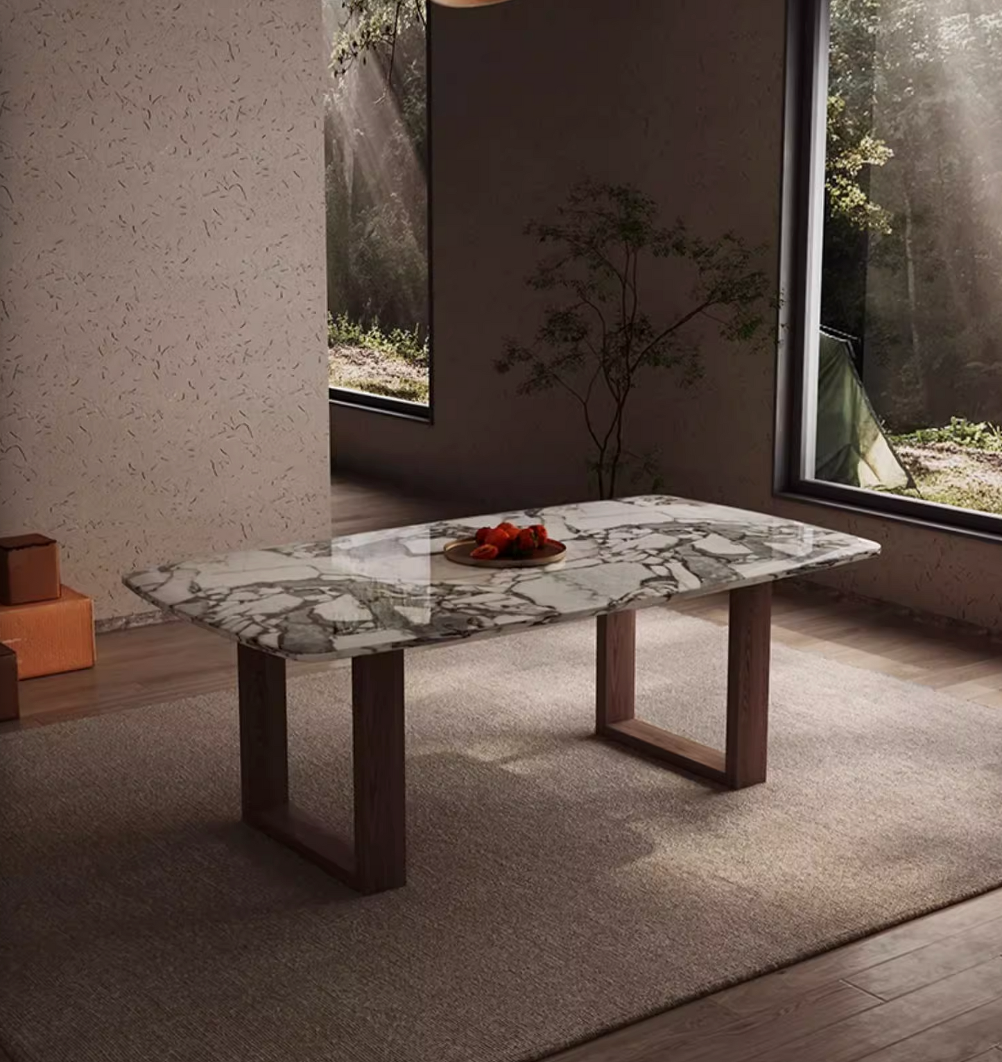 Donovan Dining Table, Marble