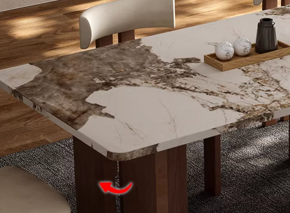 Dudley Dining Table, Marble