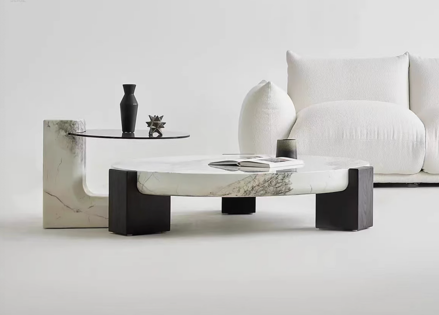 Darby Coffee Table Set, Marble