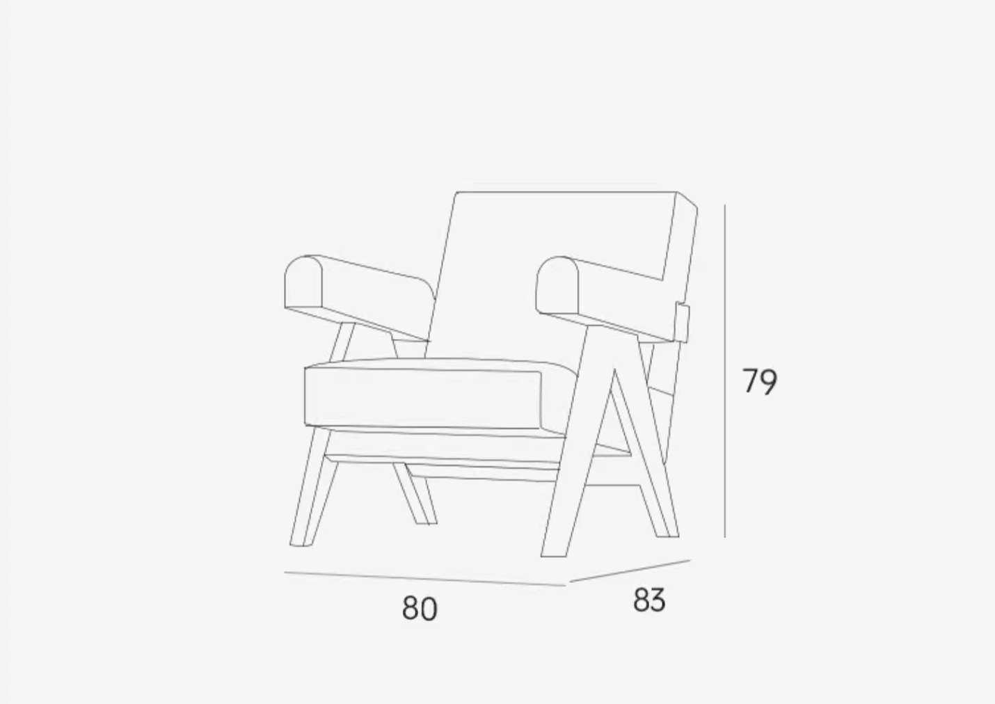 Deirdre Armchair, Leather