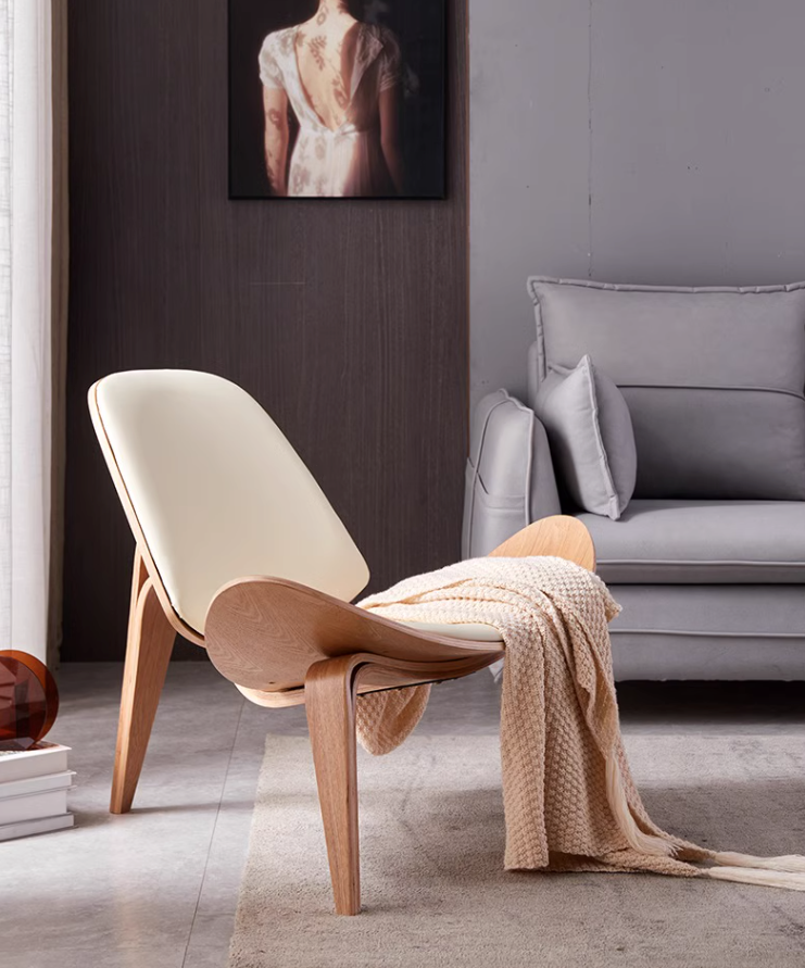 Hans Wegner CH07 Shell Chair, White & Oak