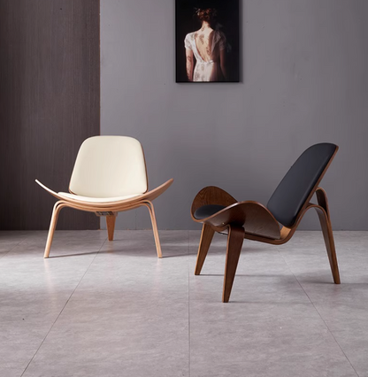 Hans Wegner CH07 Shell Chair, White & Oak
