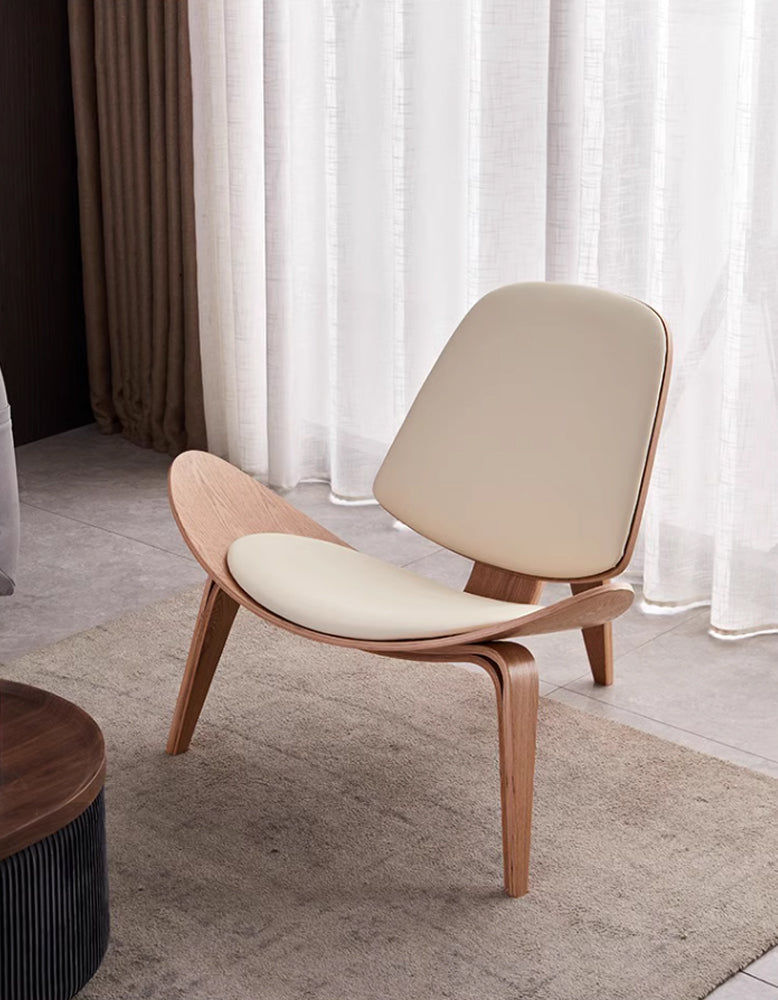 Hans Wegner CH07 Shell Chair, White & Oak