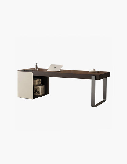 Torres Office Desk With Storage, Wood